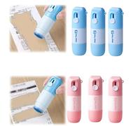 Borrador etiquetas paquete,Fluido de corrección de papel térmico con abridor de paquetes, artefacto de protección de privacidad personal de 6 piezas, 2 en 1 dispositivo de borrado de fuga anti -inform