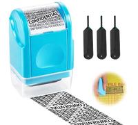 Borrador Etiquetas Paquete, Rodillo Para Ocultar Datos Personales, Sello Rodillo Protección Identidad, Sello Privacidad Documentos Azul con 3 Tinta Recambio