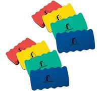 Borrador Mágnetico para Pizarra Blanca - Pack de 8 - Goma de Borrar con Imanes Fuertes - Limpiador Imantado para Rotuladores de Borrado en Seco - Accesorios para Oficina y Escuela