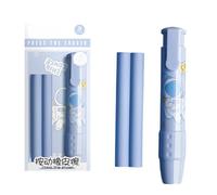 Borrador mecánico retráctil de repuesto para suministros escolares y de oficina, borrador empujable de dibujos animados