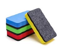 Borrador Pizarra Blanca Magnético Set de 4 - Esponja Ergonómica de EVA con Base de Microfibra - Accesorios Reutilizables para Escuela Oficina Hogar Niños Pizarras Cristal