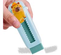 Borrador retráctil - Borrador retráctil deslizante en forma de capibara, borradores y lindos deslizantes, borradores de arte con diseño de empuje y tirar, para estudiantes, niños, dibujo