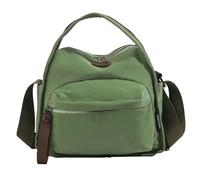 Borsa a spalla per le donne, Borsa tasca anteriore in nylon casual, Borsa a spalla leggera di grande capacità per uso quotidiano e viaggio (Green)
