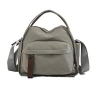 Borsa a spalla per le donne, Borsa tasca anteriore in nylon casual, Borsa a spalla leggera di grande capacità per uso quotidiano e viaggio (Grey)