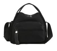 Borsa a spalla per le donne, Borsa tasca anteriore in nylon casual, Borsa a spalla leggera di grande capacità per uso quotidiano e viaggio (Black)
