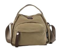 Borsa a spalla per le donne, Borsa tasca anteriore in nylon casual, Borsa a spalla leggera di grande capacità per uso quotidiano e viaggio (Khaki)