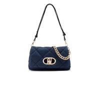 Liu Jo Icon M Bolso de hombro azul oscuro, algodón, mujer