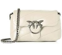 Pinko Love Baby Puff C Sheep Nappa, Bolsa Mujeres, Z14o_White Seta-Old Silver, Talla única