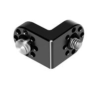 Bortivier 1/4 3/8 Extensión de Tornillo Adaptador de Montaje en Ángulo Recto de 90° para Trípode Monitor Transmisión de Imágenes de Video Caja de Cámara DSLR