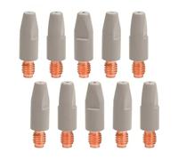 Bortivier 10 Piezas 24KD Puntas de Contacto de Soldadura Recubrimiento Protector M6 Punta de Boquilla de Gas 1,0 mm Antorcha de Soldadura MIG Soldadura