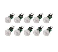 Bortivier 10 Piezas AM312 Mini MóDulo de Sensor Humano IR PiroeléCtrico Infrarrojo PIR MóDulos Detectores de Sensor de Movimiento DC 2,7 V a 12 V