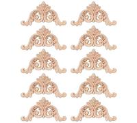 Bortivier 10 Piezas de CalcomaníA de Talla de Madera Molduras Talladas en Madera Aplique de Esquina DecoracióN de la Puerta del Hogar Talla de Madera para Ventanas de Gabinetes de Puertas