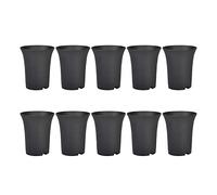 Bortivier 10 Piezas Macetas Redondas Negras Las Macetas Profundas de Cintura Alta Plantas de Interior y Exterior, Semillas, Vegetales