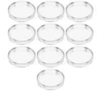 Bortivier 10 pzs Caja de Monedas de plastico Transparente Redonda pequena 26mm