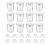 Bortivier 12 Paquetes de Vasos de Pintura con Tapas para Niños, Vasos de Colores de Aprendizaje Antiderrames, Recipientes de Pintura Reutilizables con Tapas para Artistas Jóvenes