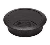 Bortivier 2 Piezas 50 mm diametro Cubierta del Agujero Pasamuros de Cable Cuerda Alambre de Escritorio Negro