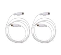 Bortivier 2 Piezas Cable de ExtensióN Midi 5 Pines Macho a 5 Pines Macho Teclado de Piano EléCtrico Instrumento PC Cable, 1,5 M