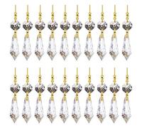 Bortivier 20 Piezas de Bricolaje Transparente LáGrima Colgante de LáMpara de Piezas de Cuentas, DecoracióN Colgante de ArañA