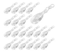 Bortivier 20 Piezas de Cristales de Araña, Cristal de Lágrima Transparente, Colgantes de Araña Colgantes Cuentas Perla Scristales Colgantes para Arañas (50 Mm, Transparente)