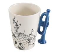 Bortivier 240Ml, de CeráMica de MúSica Creativa Lindas Tazas y Tazas de Café Té Leche con Asa Regalos Novedad, Trompeta
