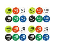 Bortivier 24PCS Etiqueta Adhesiva NFC Ntag213 Etiqueta Universal RFID Token Patrol 13.56MHz para Atajos ETC Pegatinas NFC