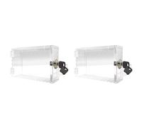 Bortivier 2X Caja de Bloqueo de Termostato Universal con Cubierta de Llave para Termostato en la Pared Se Adapta una Termostatos de 7 X 4,5 Pulgadas o Menos