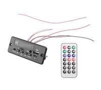Bortivier 2X25W 50W Amplificador Reproductor de MP3 Placa Decodificadora 5V-12V Bluetooth 5.0 MóDulo de Radio FM para AutomóVil Soporte TF USB AUX Reproductor Decodificador