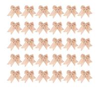 Bortivier 30 Piezas de Arpillera Lazos de Arpillera Lazo de Arpillera Hecho una Mano para Navidad DecoracióN del áRbol Festival Suministros para Fiestas NavideñAs