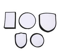 Bortivier 30 Piezas de Tela de Parches de SublimacióN para Planchar, 5 Formas de SublimacióN en Parches de ReparacióN para Manualidades DIY, Sombreros