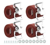 Bortivier 4 Piezas de Correas para Zancos de Yeso, Correas para Piernas, Kit de Correas para Pies de Yeso, Correa de Fijación de Piernas de Nailon, Pieza de Repuesto Roja