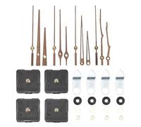 Bortivier 4 Piezas Mecanismo de Movimiento de Reloj de Cuarzo con 4 Tipos de Agujas de Reloj de Madera de Nogal Accesorios de Reloj para ReparacióN de Relojes