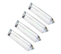 Bortivier 4 Prismas Triangulares de Cristal con Lente Óptica Transparente de 6 Pulgadas para Fotografía, Aula, Decoración Artística para Hacer Arcoíris