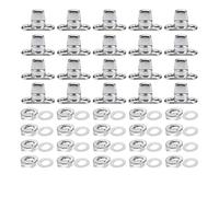 Bortivier 40 Juegos de Cierres Giratorios de Lona, Cierres de Botón Giratorio, Ojales y Pernos para Botones Giratorios de Marino de Lona