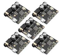 Bortivier 5 Uds. Placa Receptora de Audio Bluetooth BT 5,0 Amplificador de Audio Estéreo 3,7-5V Amplificador de Altavoz para Coche DIY