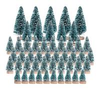 Bortivier 50 Piezas áRbol de Navidad Artificial en Miniatura PequeñOs áRboles de Nieve Helada áRboles de Pino Manualidades de DecoracióN de Fiesta de Navidad DIY