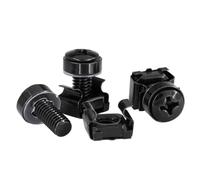 Bortivier 50 Tornillos y Tuercas y Arandelas para Montaje en Bastidor Computadora M6X16 mm para Gabinete Servidor Montaje en Bastidor, Tuerca Enjaulada de Tornillo de Montaje en Bastidor