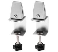 Bortivier Abrazadera Divisoria de Escritorio de Oficina Pantalla de Privacidad Soporte de Clip para Pantalla Soporte de Pantalla Bafle Abrazadera de ParticióN Abrazadera de Mesa - Plata