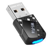 Bortivier Adaptador AX900 USB WiFi 6 Bluetooth 5.4 2 en 1 Dongle Receptor Inalámbrico de Red de Banda Dual de 2,4 G y 5 GHz Controlador Gratuito para W10/11