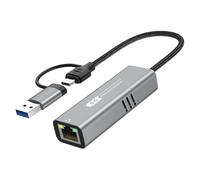 Bortivier Adaptador Ethernet USB 3.2 A 5 Gbps RTL8157 Convertidor de Red RJ45 de 5000 Mbps para Computadora Portátil Compatible con para 5G, 2.5G, 1G, 100 Mbps