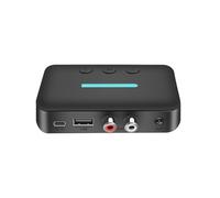 Bortivier Adaptador Receptor de Audio USB Bluetooth 5.3 Música Estéreo Inalámbrica 3,5 mm AUX R/L Compatible con Reproducción de Disco U para Altavoz de Escritorio