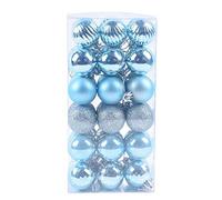 Bortivier Adornos de Navidad Juego de Adornos para áRboles de Navidad Inastillables DecoracióN de Bolas de Navidad Hielo