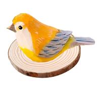 Bortivier Adornos de PáJaros de Madera Estilo NóRdico Tallado una Mano en Madera DecoracióN ArtíStica de PáJaros ArtesaníAs de Animales en Miniatura Regalos para NiñOs,C