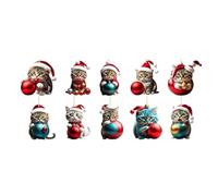 Bortivier Adornos Divertidos de Gatos Negros, DecoracióN NavideñA de Gatos Lindos de, Adornos NavideñOs, Decoraciones Colgantes para áRboles de Navidad