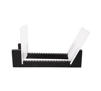 Bortivier Almacenamiento de - Estante de Discos LP de Vinilo de 13,7 Pulgadas de - Soportes de (Negro)