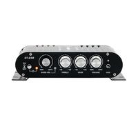 Bortivier Amplificador de Potencia -838 HiFi de 2.1 Canales, Amplificador de Sonido de Graves Estéreo de 80 W X 2 con Salida de Subwoofer, Amplificador de Audio para el Hogar, Color Negro