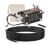 Bortivier Antena de Bolsillo EFHW K24, Banda de Frecuencia de 3 A 30 MHz, Antena de Corta, Banda, Alimentación Final, Antena de Media