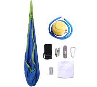 Bortivier Asiento de Columpio Iluminado para Niños, Columpio Sensorial Terapéutico, Columpio para Acurrucarse en el Techo, Hamaca de Tela Ajustable Azul