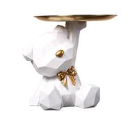 Bortivier Bandeja de Almacenamiento Estatua Estatuilla, JoyeríA Pendientes Bandeja de LáPices Labiales, Estatuas de Oso con, Esculturas Cuenco para Llaves-D