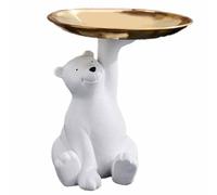 Bortivier Bandeja para Llaves para Mesa de Entrada, Bandeja para Joyas, Bandeja de Almacenamiento de CosméTicos, Bandeja de Almacenamiento Decorativa Multiusos