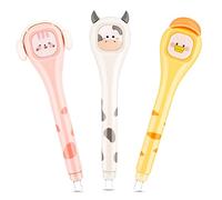 Bortivier BolíGrafo de Cinta Correctora White Out, BolíGrafo de Secado RáPido JaponéS, con Aplicador de BolíGrafo Kawaii FáCil de Usar, 3 Piezas